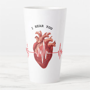 Taza De Café Latte cardiólogo médico del corazón Te Escucho Con Compa