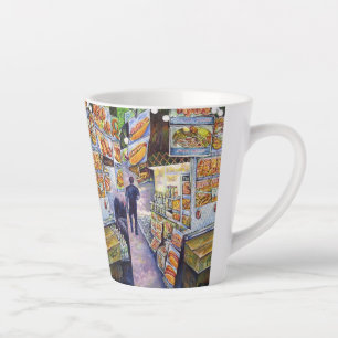 Taza De Café Latte Carga de trabajo artística extraordinaria