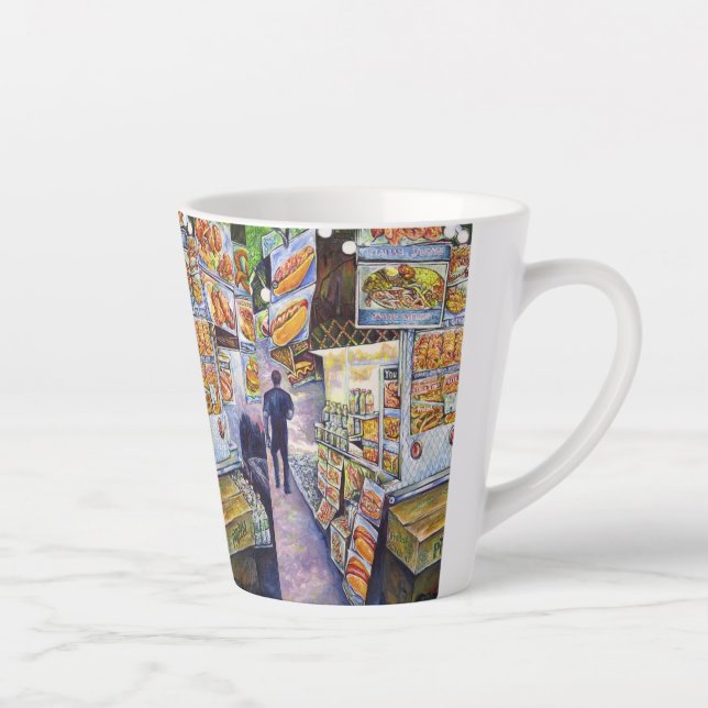 Taza De Café Latte Carga de trabajo artística extraordinaria (Derecha)