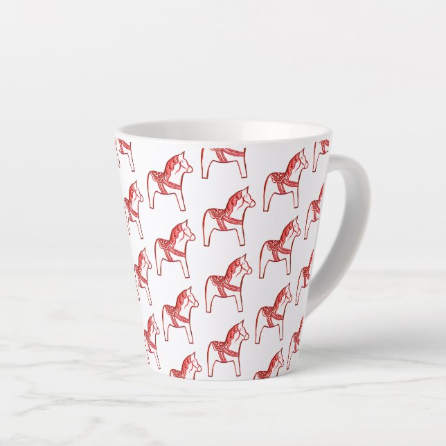 Taza De Café Latte Carousel Horse Latte Mug (Ángulo derecho)