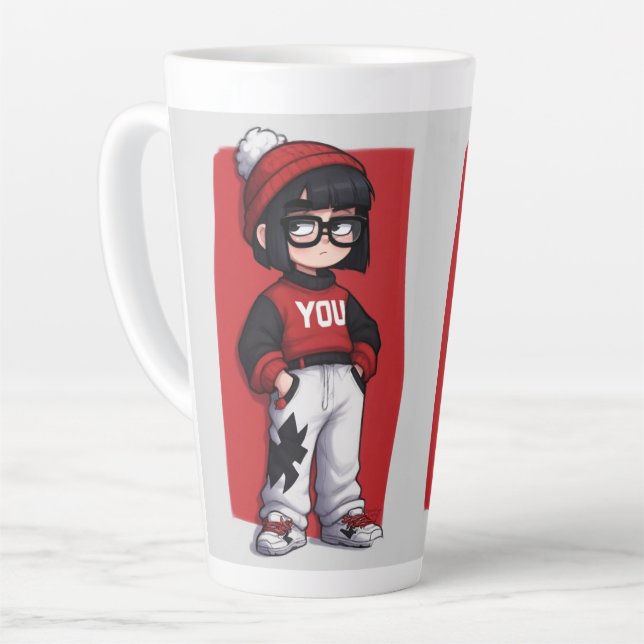 Taza De Café Latte Cartoon characters  (Ángulo izquierdo)