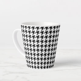 Taza De Café Latte Cartuela blanca y negra