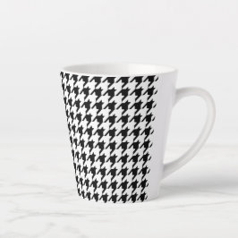 Taza De Café Latte Cartuela blanca y negra
