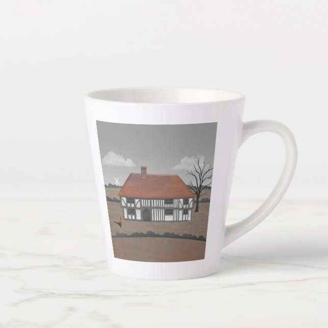 Taza De Café Latte Casa de campo de faisanes (Derecha)