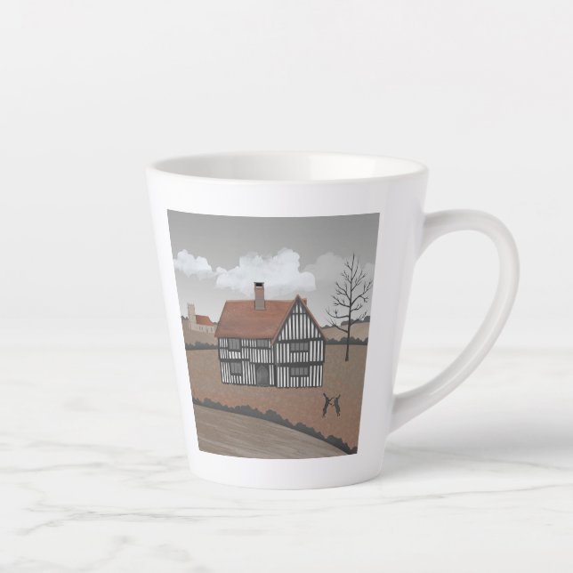 Taza De Café Latte Casa de la liebre (Derecha)