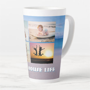 Taza De Café Latte Casa de playa Multi-foto 