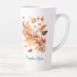 Taza De Café Latte Cascada de arce de brisa de otoño, personalizado