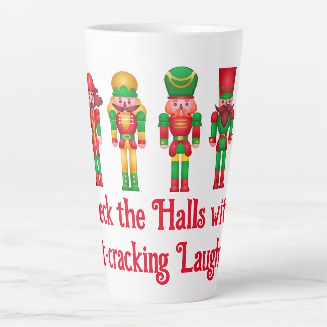 Taza De Café Latte Cascanueces de Navidad (Anverso)
