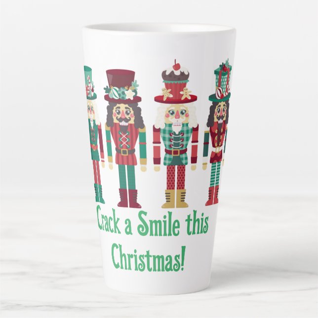 Taza De Café Latte Cascanueces de Navidad (Anverso)