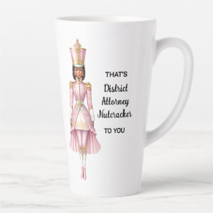 Taza De Café Latte Cascanueces femenino de Navidad rosa y dorado
