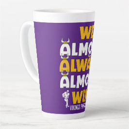 Taza De Café Latte Casi siempre ganamos el fútbol de Vikings