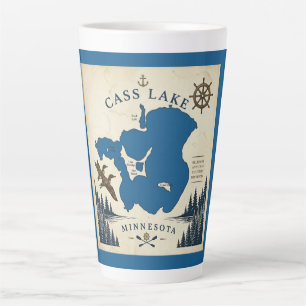 Taza De Café Latte Cass Lake, Minnesota Casa de Vacaciones y Regalos