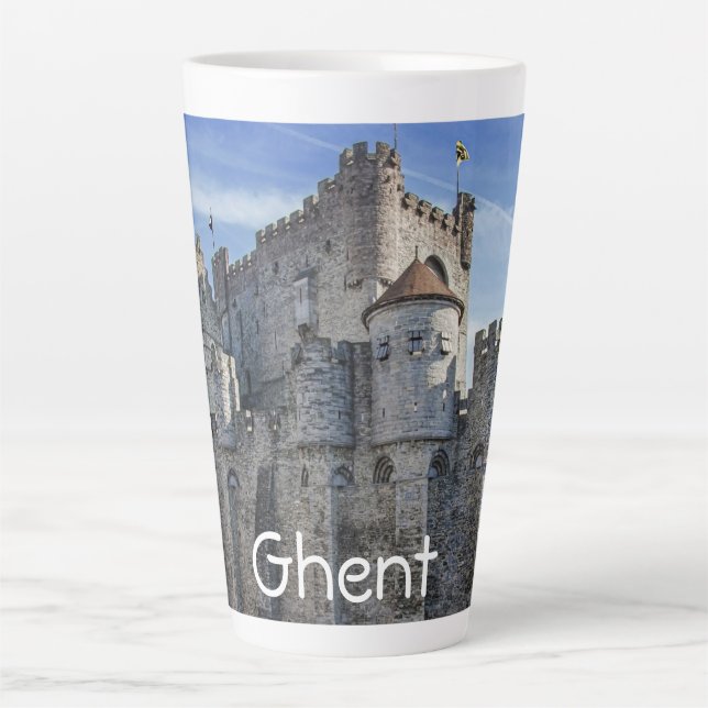 Taza De Café Latte Castillo de los Condes de Gante (Anverso)