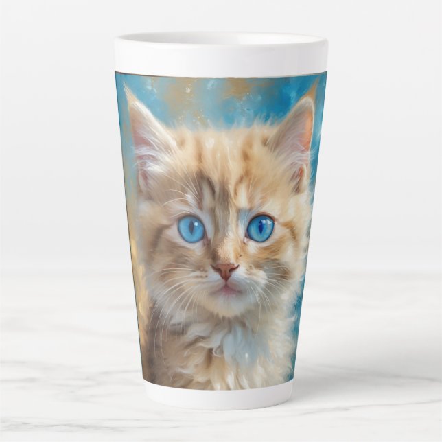 Taza De Café Latte Cat-37823 Adorable Cute (Anverso)