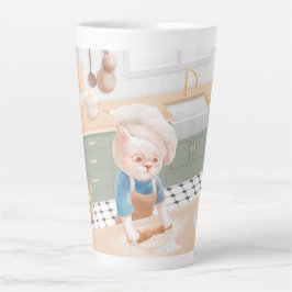 Taza De Café Latte Cat Baker Baby - Acogedor Kneading