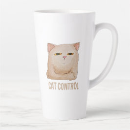Taza De Café Latte Cat Control