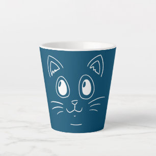 Taza De Café Latte Cat Face Cat Dad and Cat Mom Animal Parent Cat