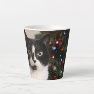 Taza De Café Latte Cat Latte Mug navidades