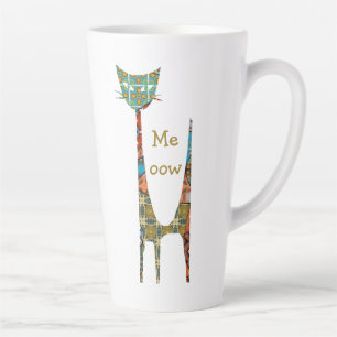 Taza De Café Latte Cat Meoow Latte Mug