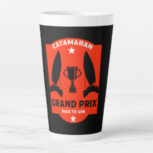 Taza De Café Latte Catamaran Hydrofoil Sailboat Carreras