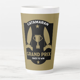 Taza De Café Latte Catamaran Hydrofoil Sailboat Carreras