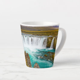 Taza De Café Latte Catarata de Godafoss, Islandia