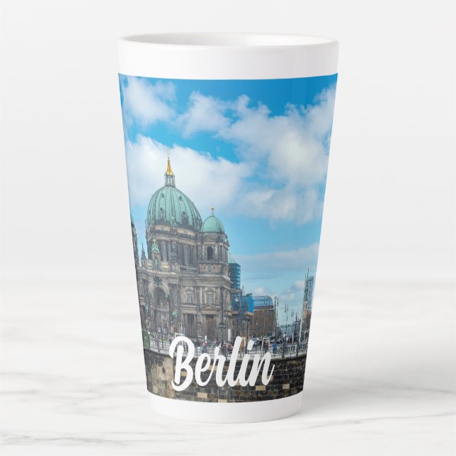Taza De Café Latte Catedral de Berlín y torre de televisión en Berlín (Anverso)