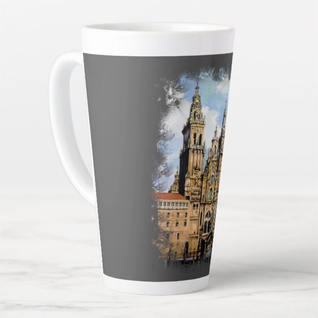 Taza De Café Latte Catedral de Santiago de Compostela (Ángulo izquierdo)