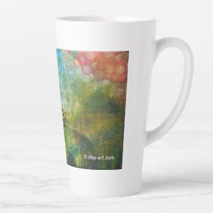 Taza De Café Latte Caterpillar en flor latte Mug