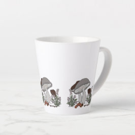 Taza De Café Latte caterpillar mushroom small latte mug