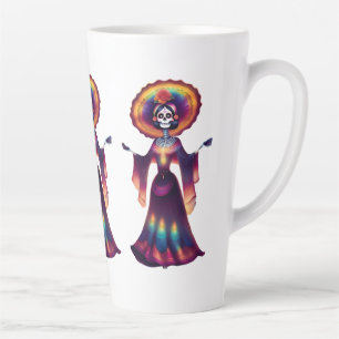 Taza De Café Latte Catrina cuerpo completo