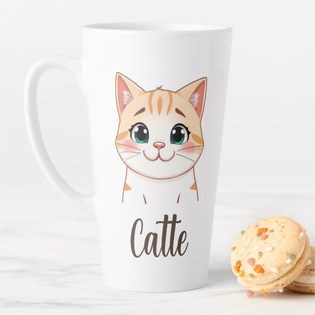 Taza De Café Latte Catte latte mug (In situ)