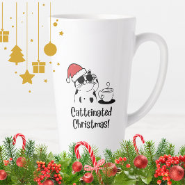 Taza De Café Latte Catteinated Christmas Coffee and Cat Lover Holiday