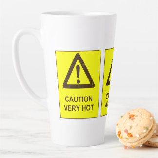 Taza De Café Latte Caution - Hot Latte Mug