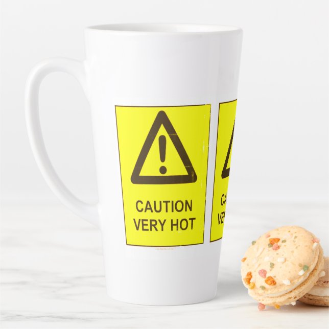 Taza De Café Latte Caution - Hot Latte Mug (In situ)