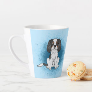 Taza De Café Latte Cavalier King Charles Spaniel Tricolor Perro Sobre