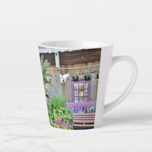 Taza De Café Latte Cedar Key Patio Latte Mug