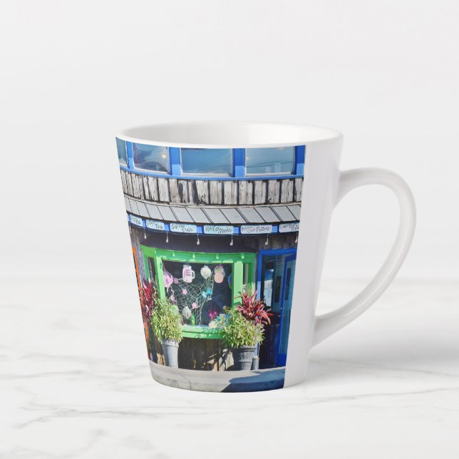 Taza De Café Latte Cedar Key Tiendas Latte Mug (Derecha)