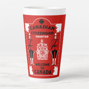 Taza De Café Latte Celebración de la ciudadanía canadiense
