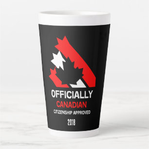 Taza De Café Latte Celebración de la Ciudadanía Canadiense