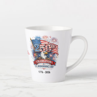 Taza De Café Latte Celebración del 250º Día de la Independencia de EE