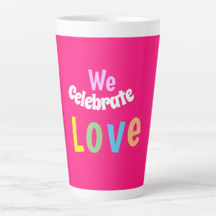 Taza De Café Latte celebramos el pilar de amor de la vela del tumbler