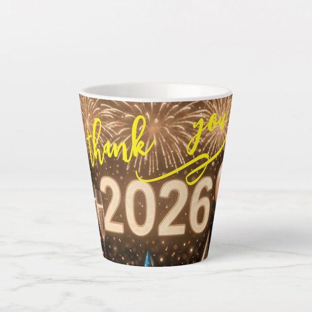 Taza De Café Latte Celebrate the start of 2026 with gratitude  (Anverso)