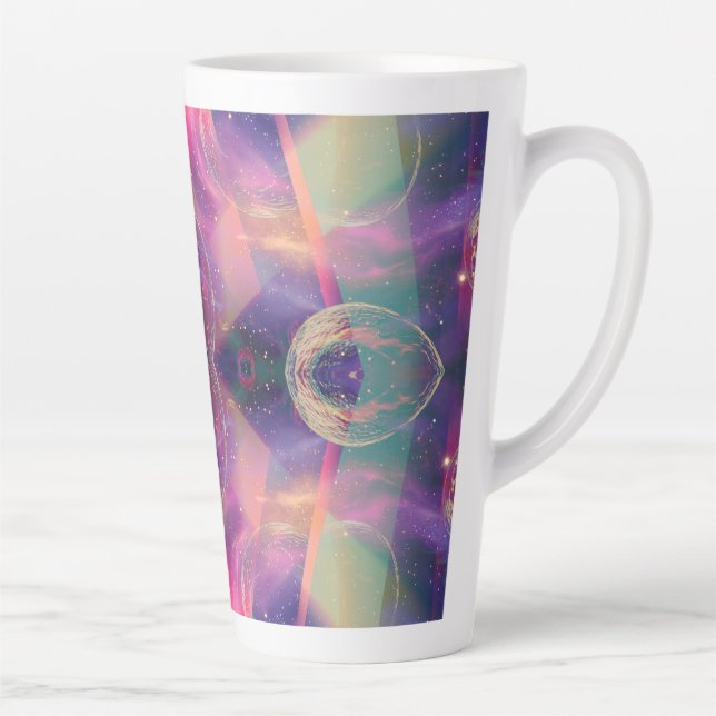 Taza De Café Latte Celestial Kaleidoscopic Dreams (Derecha)