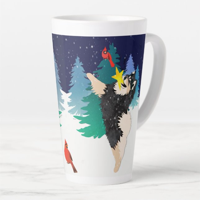 Taza De Café Latte CELESTIAL - Laponia finlandesa - Latte Mug (Ángulo derecho)