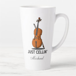 Taza De Café Latte Cello de Música Cellista