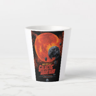 Taza De Café Latte Cementerio Espacial Calavera Halloween Galaxia de