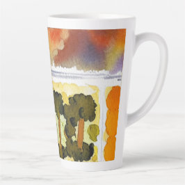 Taza De Café Latte Cena de TV