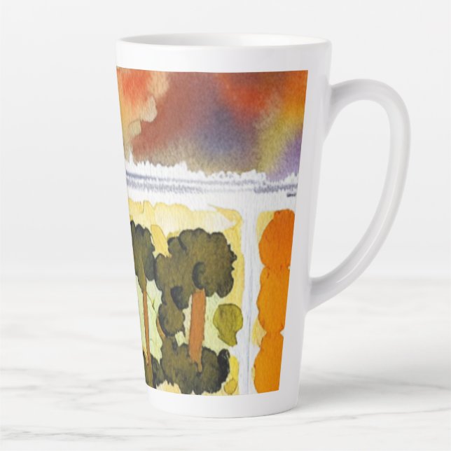 Taza De Café Latte Cena de TV (Derecha)