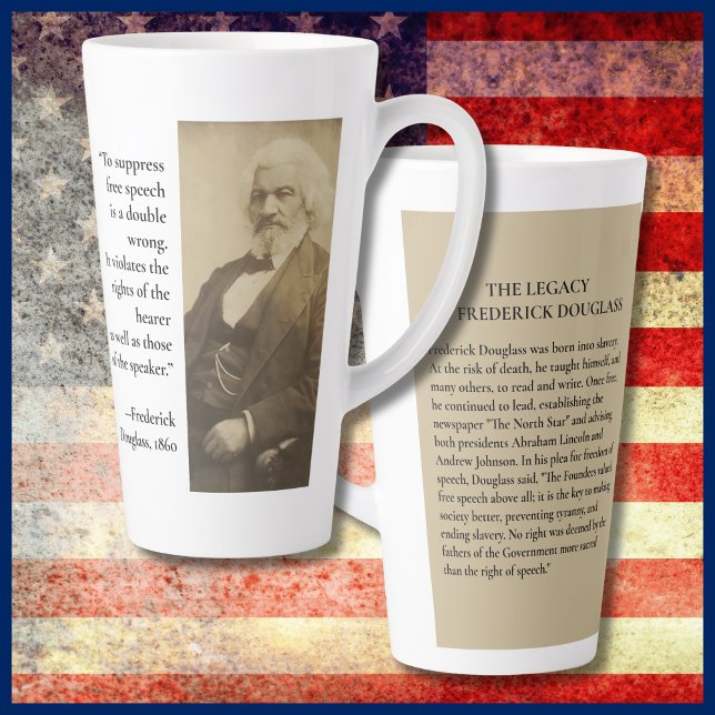 Taza De Café Latte Censura a la libertad de expresión Frederick Dougl (Subido por el creador)